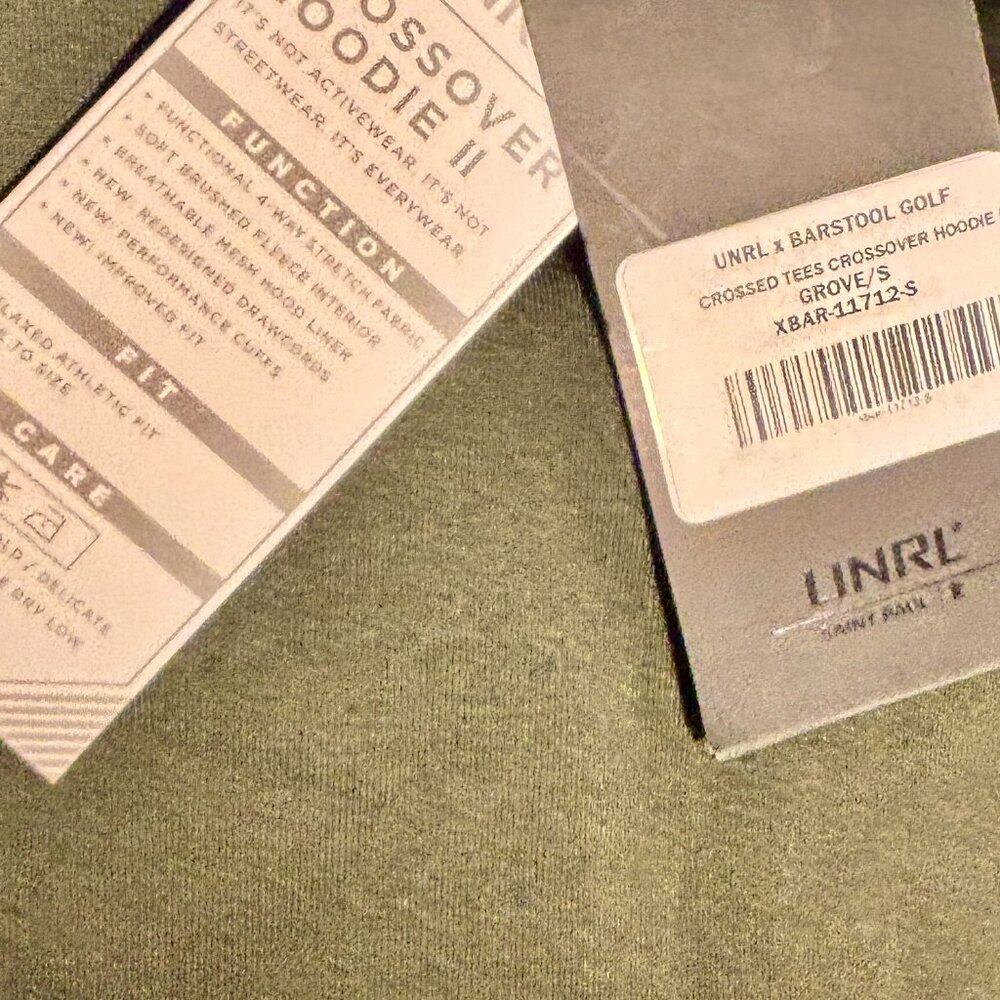 UNRL x Barstool Golf Crossed Tees Crossover Hoodie II — Grove - Picture 3 of 3